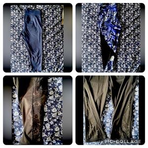 4 pairs-Lane Bryant-Livi Active Exercise/Yoga pants, 22/24, 2 black, 2 purples